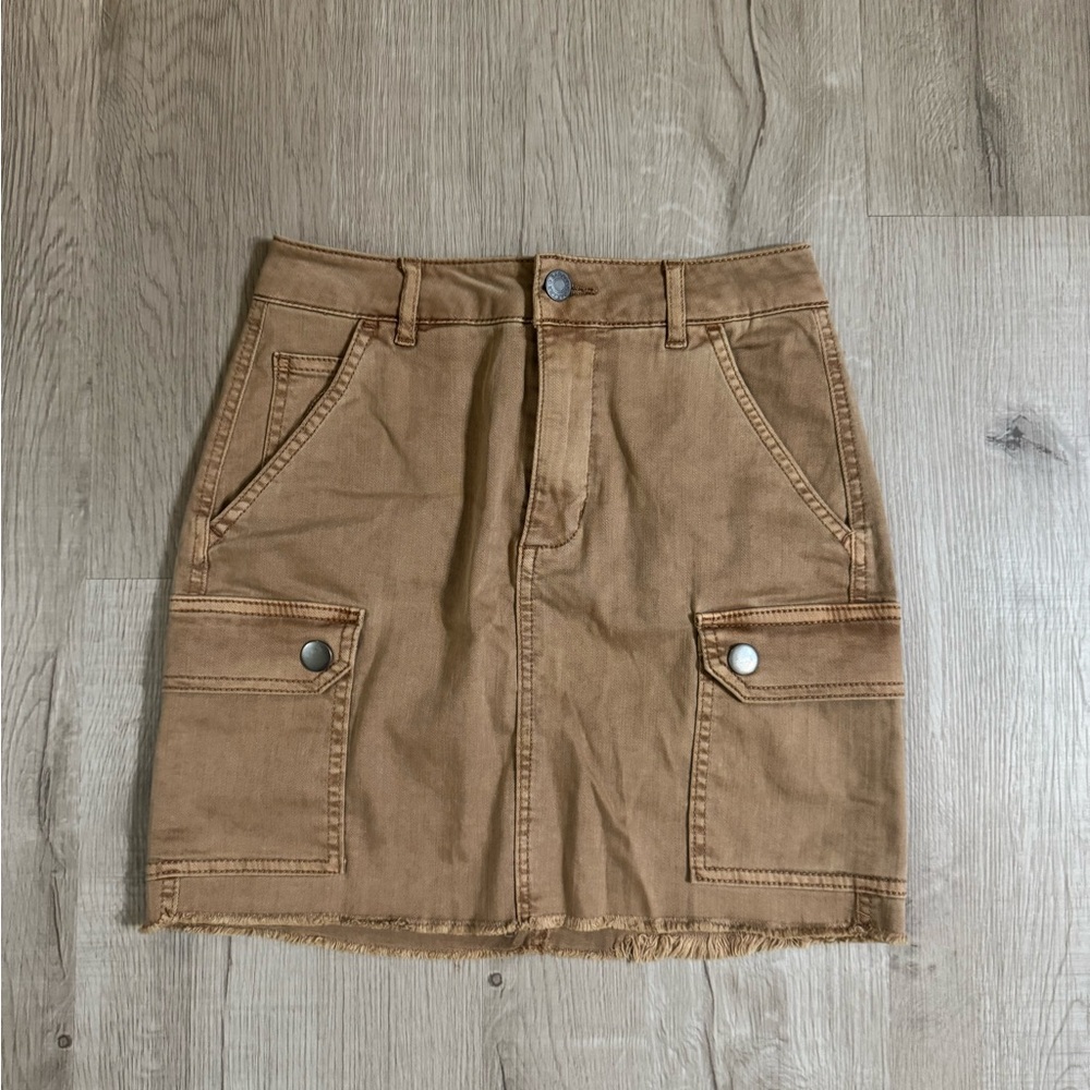 Garage Khaki Cargo Skirt